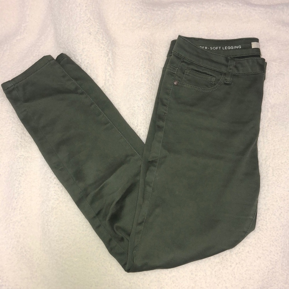 Olive Green Jeggings: Size LARGE